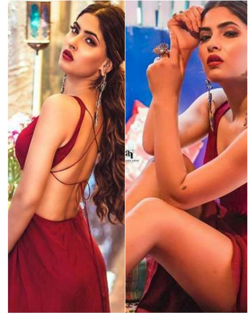 Karishma Sharma Porn - Sexy Karishma Sharma looking extremely stunning in backless pink gown