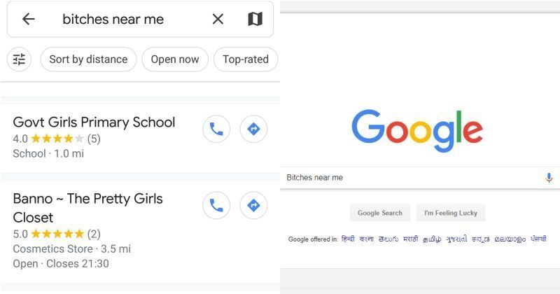 Google, Bitches near me, Search Engine, Addresses of girls, Paying Guests, Hostels, Women, Woman, Girls, Ladies, Offbeat news